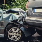 car accident front end collision damage